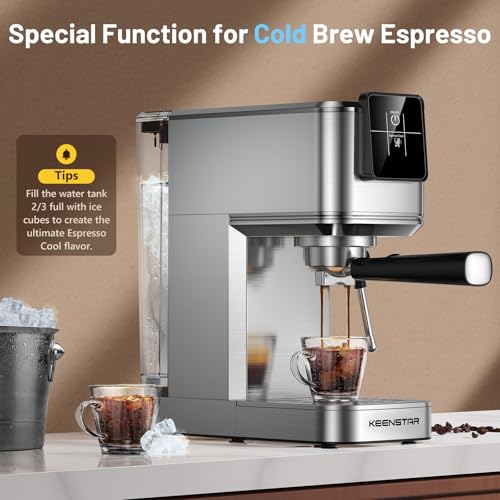 Espresso Coffee Machine with Milk Tank, 20Bar Touch Screen E995
