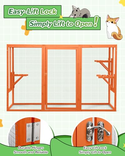 Catio Outdoor Cat Enclosure Weatherproof Wooden Grey Q380854