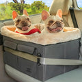 Petsfit Dog Booster Seat, Washable Pet Car Booster Bucket Seat with Portable Carrying Case for Puppy, Cats, Small Dogs (Small, Tan)