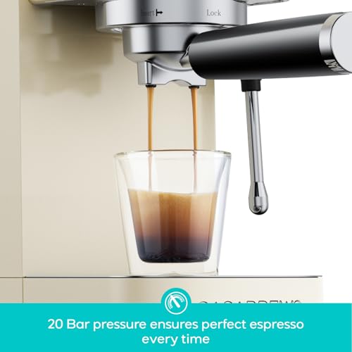 CASABREWS 3700 Essential Espresso Machine 20 Bar, Stainless Steel, Silver D8468