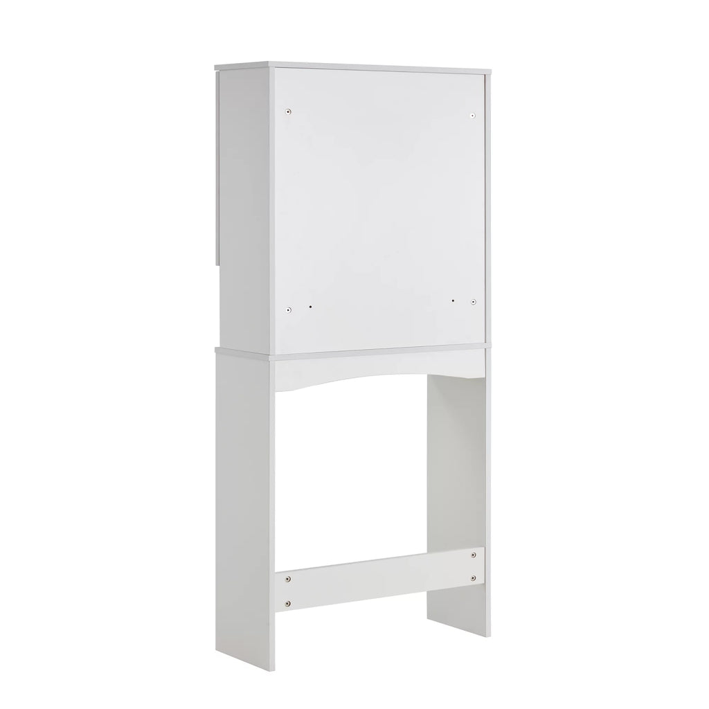 Over The Toilet Bathroom Shelf Cabinet Organizer, White O7151