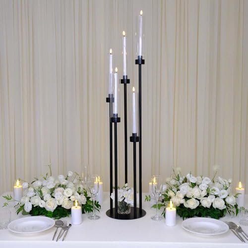 Black Candelabra Centerpieces for Wedding Table Decor 35in E5601