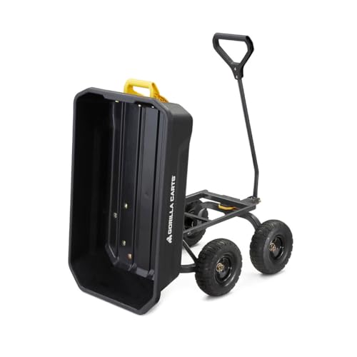 Gorilla Carts Heavy-Duty Dump Cart, 600 lb Capacity, Steel Frame Y885543
