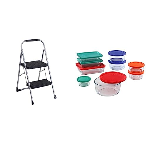 COSCO 2-Step Steel Step Stool, Gray Q61005