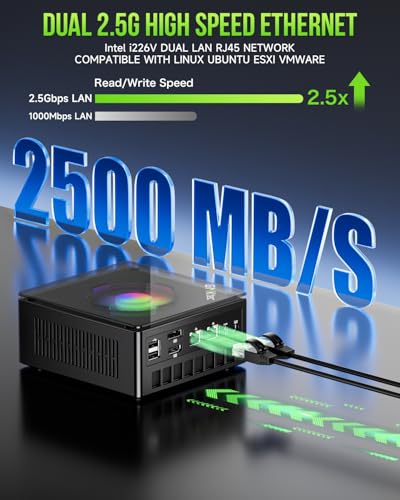 GMKtec M5 Plus Mini PC, AMD Ryzen 7 5825U, 16GB RAM, 512GB SSD, Dual 2.5G LAN M487