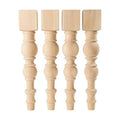 Modern Farmhouse Dining Table Legs - Unfinished - Turned Legs - DIY Furniture - Set Of 4 With Dimensions: 5" X 29"