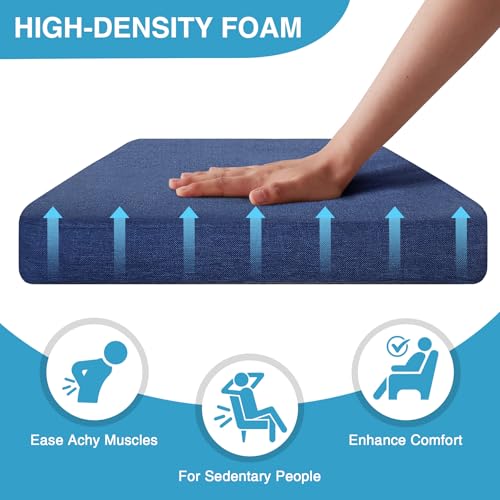 Chair Cushions for Dining Chairs Set of 4, Non Slip with Ties, Black H39445