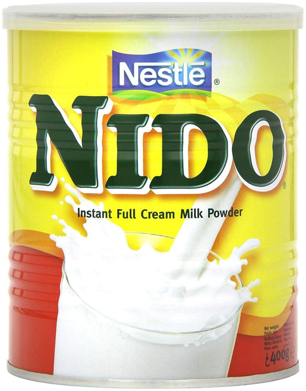 Nestle Nido Full Milk Powder from UK - Instant Cream for Coffee & Tea Beverages with Added Vitamins & Minerals & No Added Preservatives or Colours - 14 Ounces Tin
