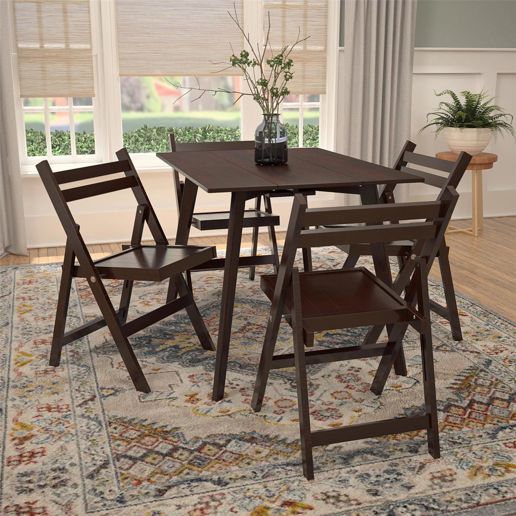 COSCO XL Folding Wood Chair, Dark Mahogany, 2-Pack S440