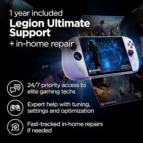 Lenovo Legion Go S 2025 Mobile Gaming Console, AMD Ryzen Z2 Go, 8" 120Hz Display, 512GB, Glacier White H896767