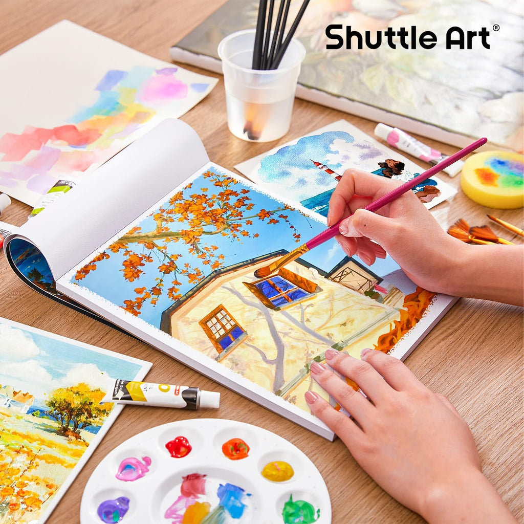 Shuttle Art 168 Pcs Artist Painting Set with Easels, Canvas, Brushes and Art Supplies W345