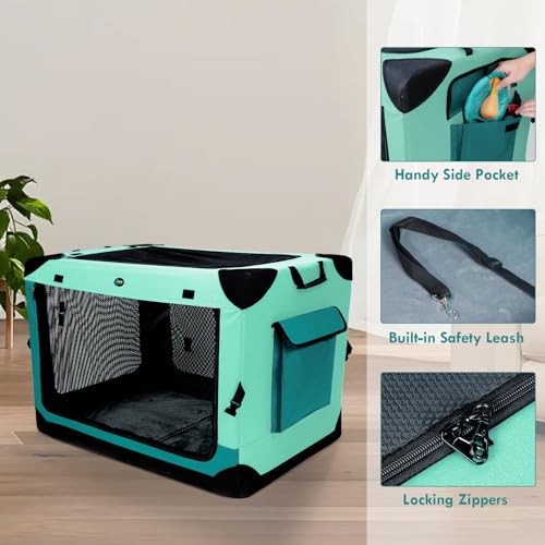 Ownpets Collapsible Dog Crate 42 inch Portable Travel Pet Kennel O75502