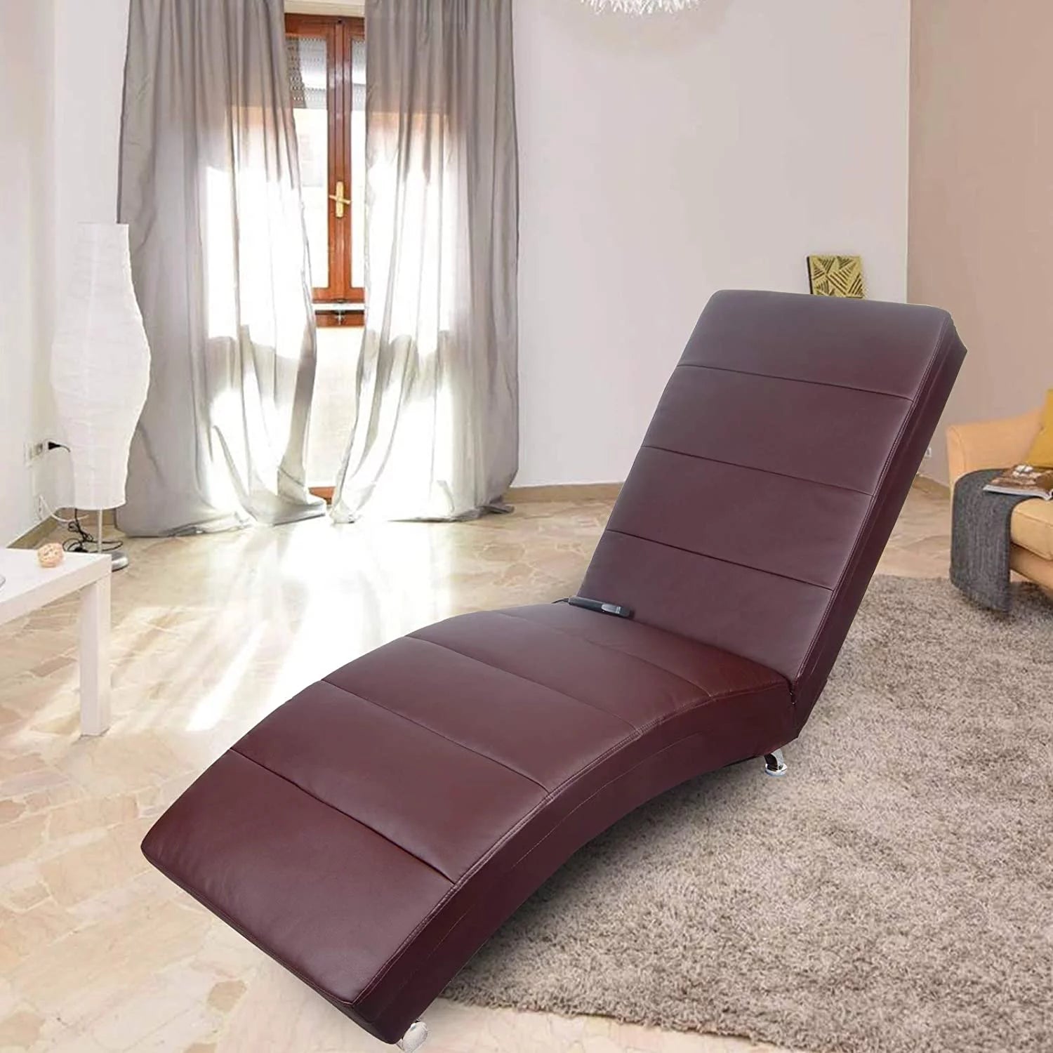 Massage Recliner Chair with Heating - PU Leather Ergonomic, Brown G772053