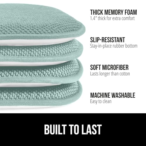 GORILLA GRIP Slip Resistant Chair Cushions, Memory Foam, Set of 2, Beige W525