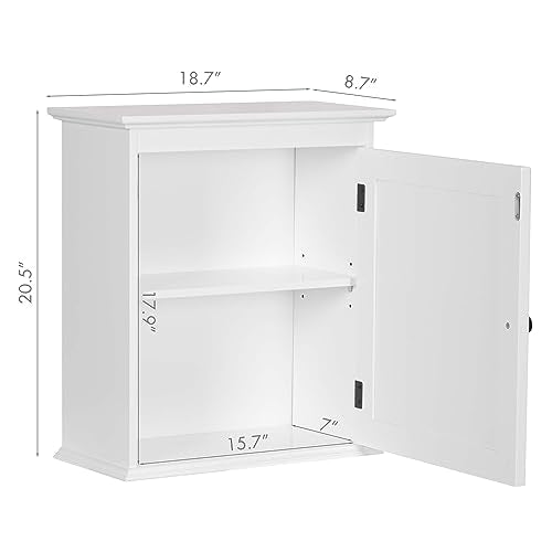 Spirich Small Wall Mounted Bathroom Cabinet, White E7850