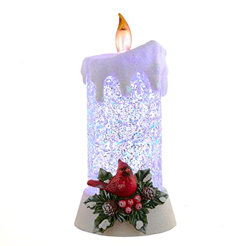 Kurt Adler 100MM Wind Up Musical Cardinals Water Globe