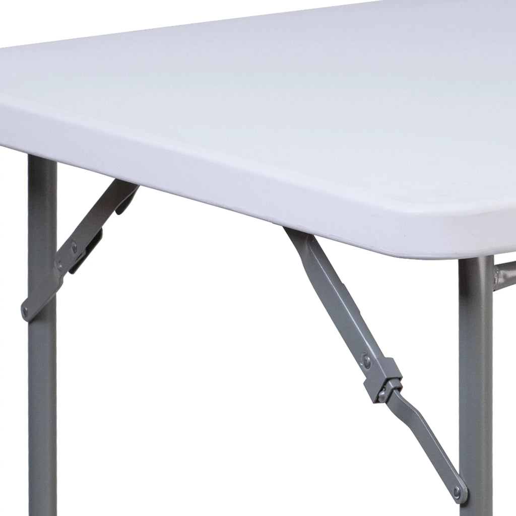 Flash Furniture 2.81-Foot Square Granite White Plastic Folding Table Q26144