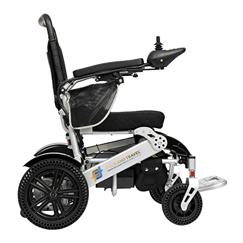 Lightweight Electric Wheelchair for Adults Foldable Power Wheelchair Silver J47737