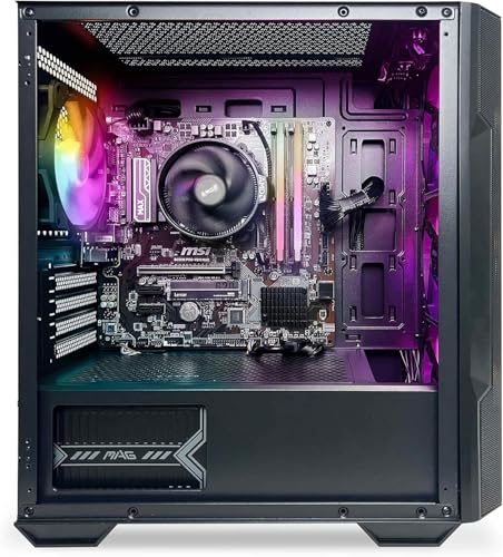 NSXGAMING Nova Desktop Gaming Computer, AMD Ryzen 5 5600G, 16GB DDR4, 512GB SSD N7906