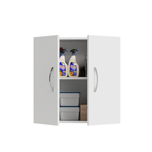 23″ Wall Cabinet with Adjustable Shelf, 2-Door, White U917