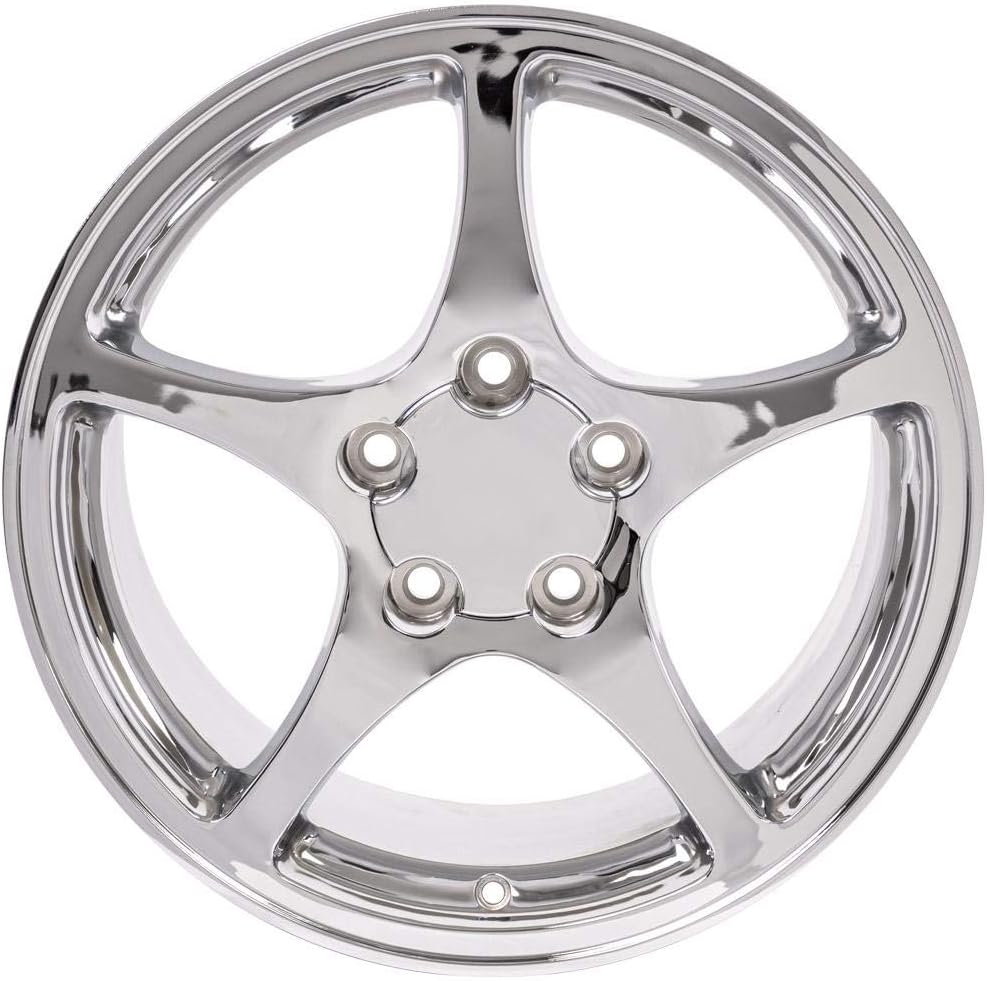 OE Wheels LLC CV05 18x9.5 Chrome Wheels for Corvette Camaro Firebird K47092