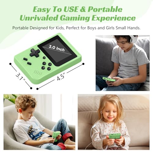 Retro Handheld Games Console with 400 Built-in Games, 3.0 Inch IPS Screen, Gray N346564