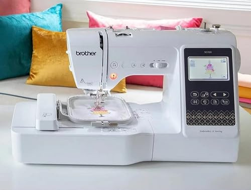 Brother SE700 Sewing and Embroidery Machine, Wireless LAN, 4" x 4" Hoop, White A786