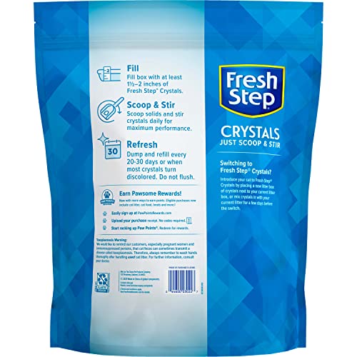 Fresh Step Crystals Premium Scented Cat Litter, 16 lbs (2 Pack of 8lb Bags) N8460