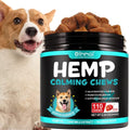 Calming Chews for Dogs, 110 Pet Care Calming Chews for Dogs with Hemp Oil, Dog Anxiety Relief During Thunderstorms, Separation, Delicious Dog Calming Treats for Dog Stress (Chicken)