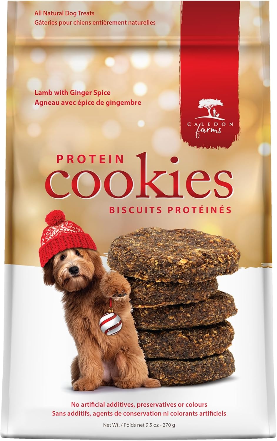 Caledon Farms Protein Holiday Cookie-Gingerbread & Lamb 270 GRAMS