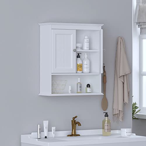 Spirich Bathroom Wall Cabinet with Doors, White A10165