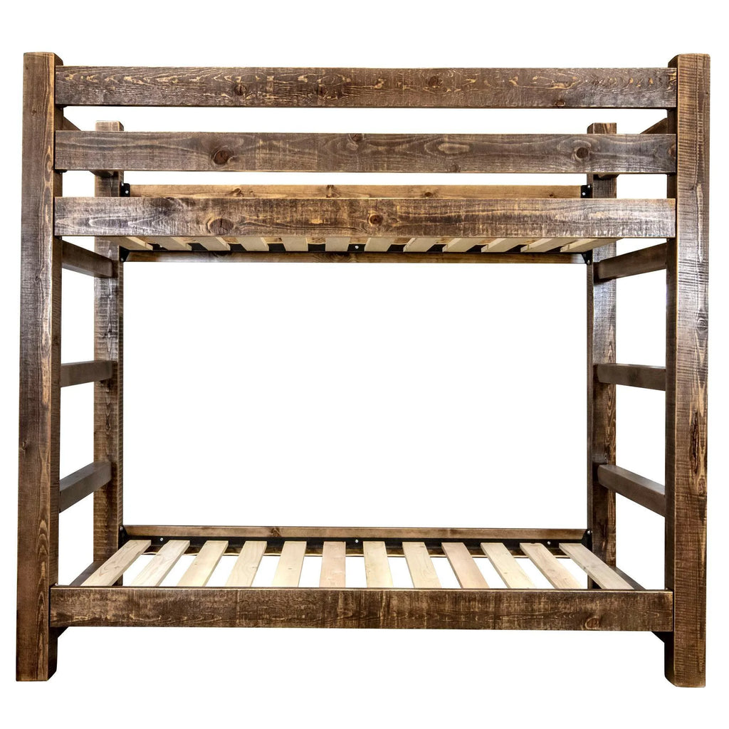 Homestead Collection Twin over Twin Bunk Bed with Stain and Clear Lacquer Finish Y151