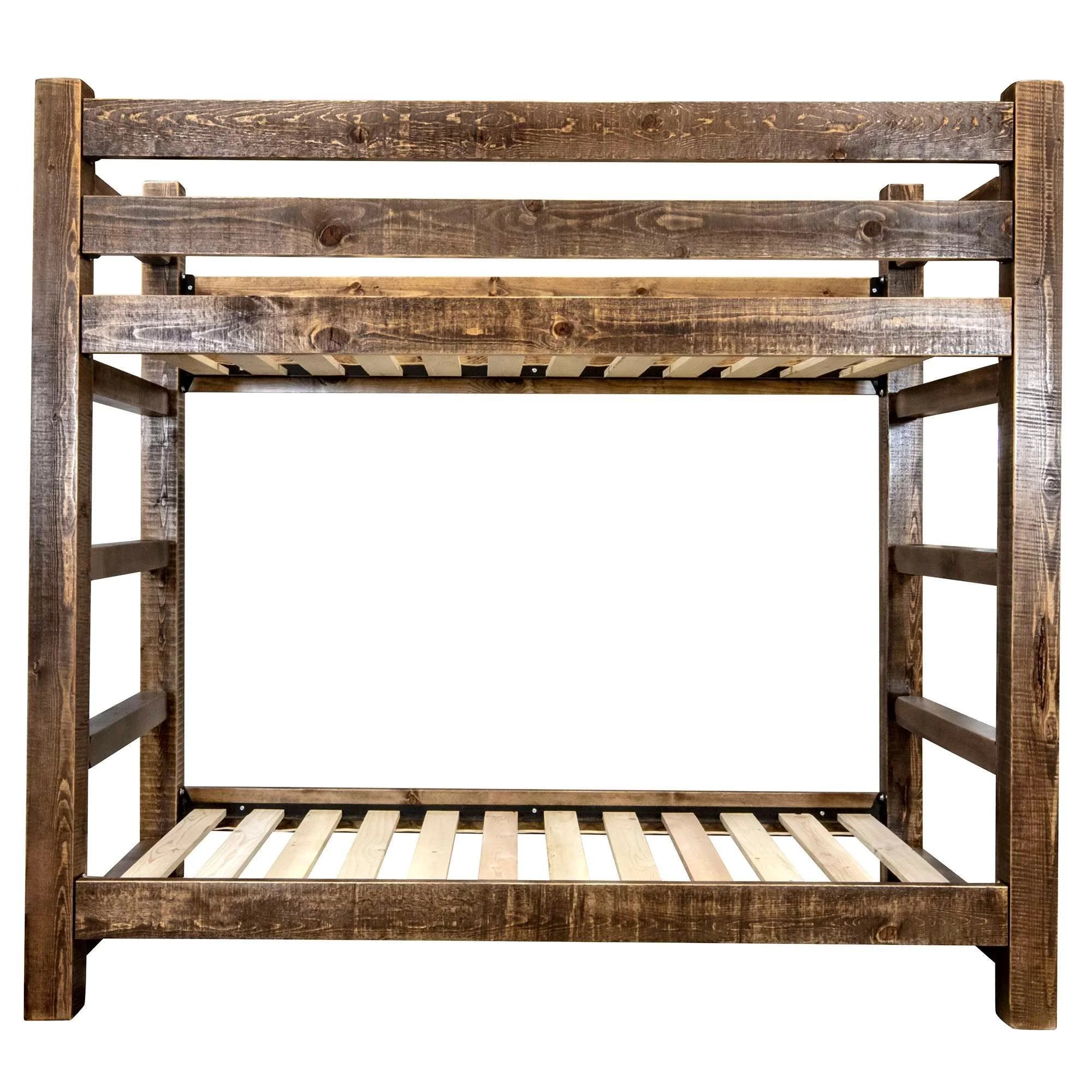 Homestead Collection Twin over Twin Bunk Bed with Stain and Clear Lacquer Finish Y151