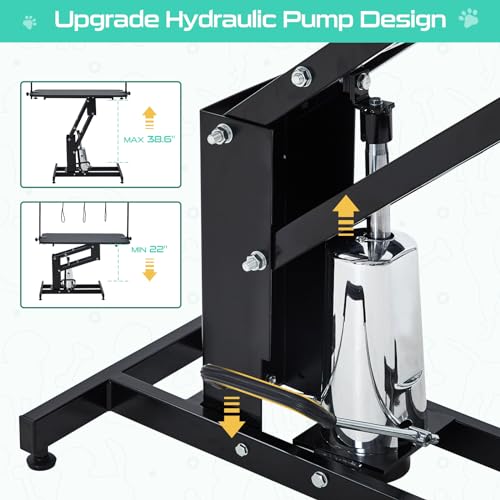 Hydraulic Dog Grooming Table for Pet, Heavy Duty, 350Lbs Load, White G6456