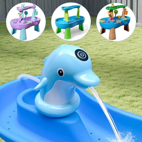 Kids Water Table Cover Outdoor Play Heavy-Duty 600D Waterproof Blue Q47935