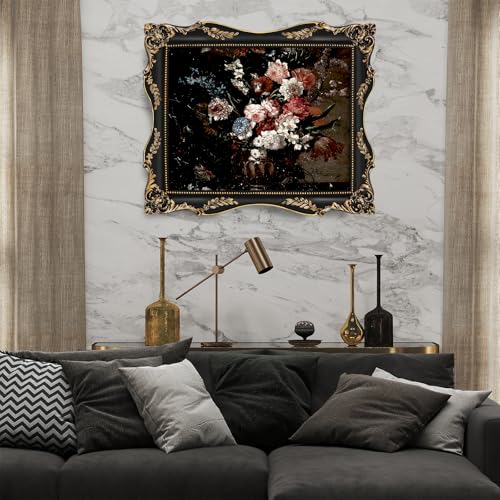 Black Vintage Picture Frame with Mat for 5x7 or 8x10 Photos E9622