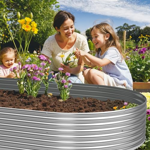 Galvanized Raised Garden Bed 6x2FT 4 Pack Metal Outdoor Planter Box H784414