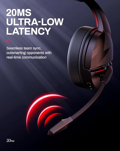 acer Wireless Gaming Headset for PS5, PC, Switch, Bluetooth 5.3, Noise Canceling Mic, Black X39806