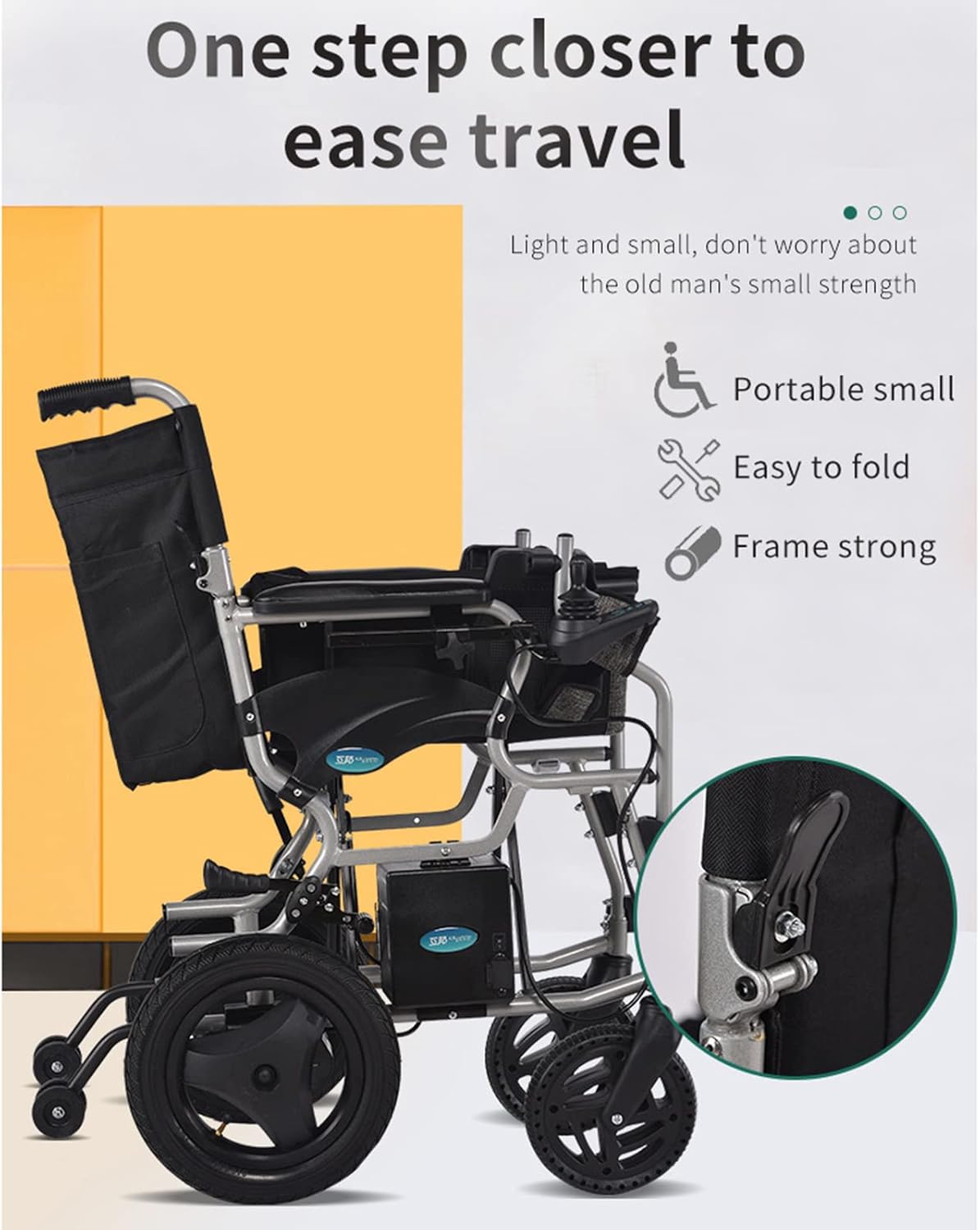 Lightweight Electric Wheelchair Folding Portable Travel Scooter A7708