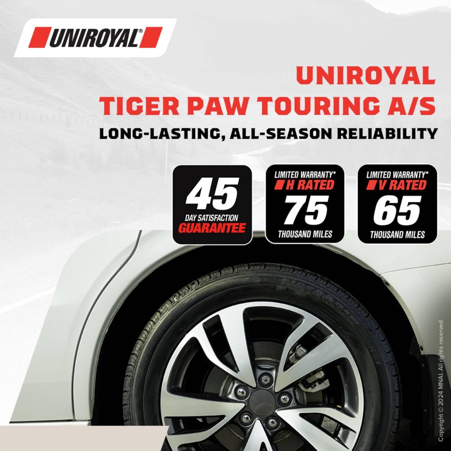 Uniroyal Tiger Paw Touring A/S 255/55R18 105V BSW B782916