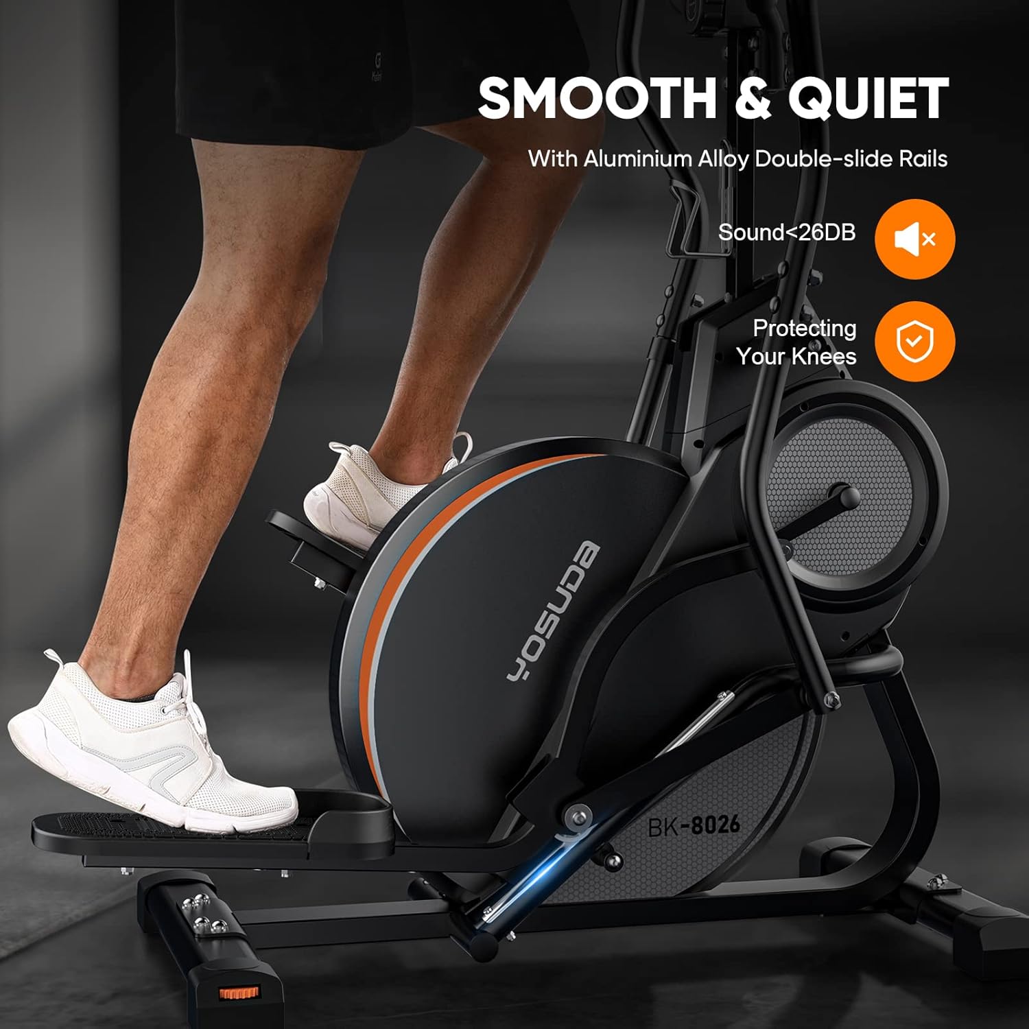 YOSUDA Pro Cardio Climber Stepping Elliptical Machine, 3-in-1 Total Body Fitness Trainer I3058