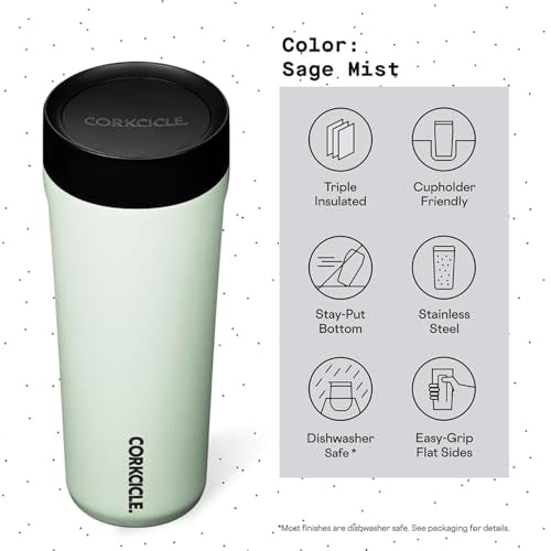 Corkcicle Commuter Cup Travel Mug Insulated Coffee Mug with Lid 17 oz Dragonfly J36810