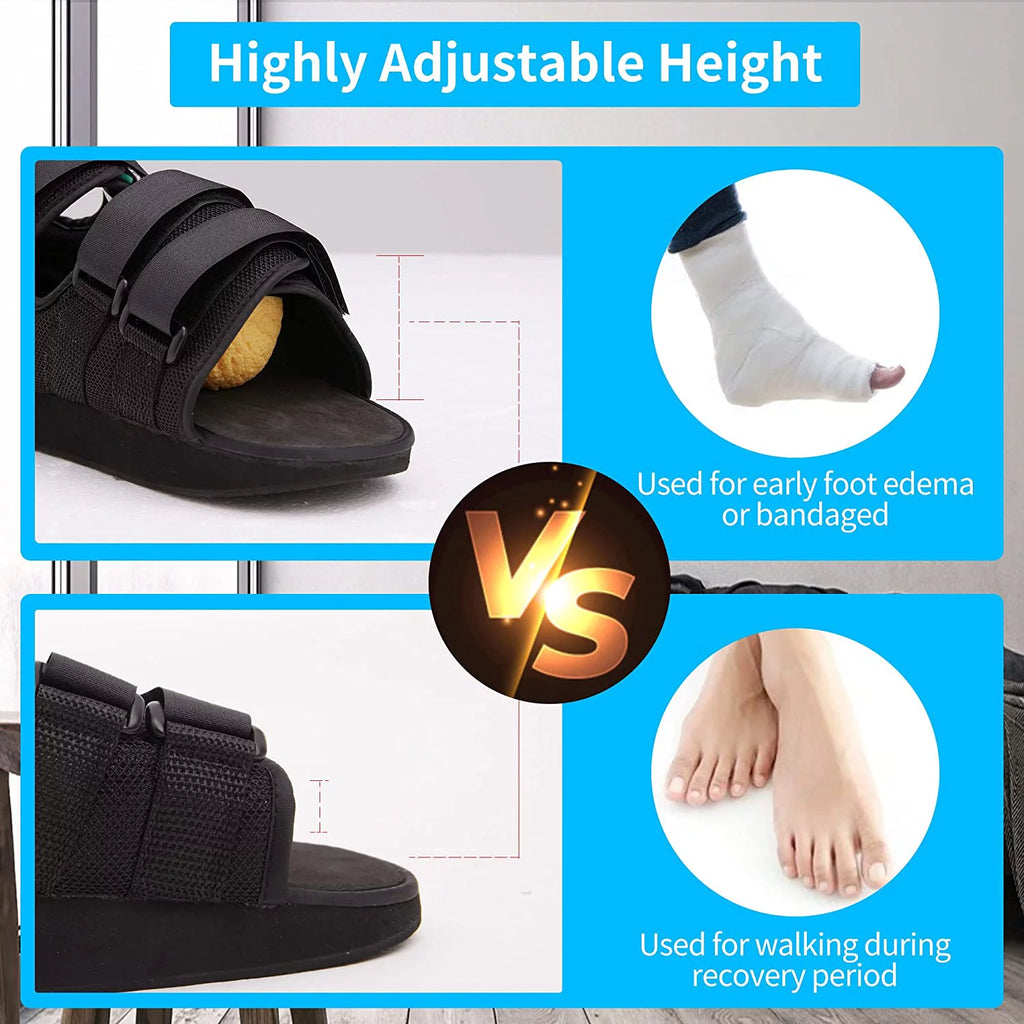 Post-op Healing Shoe with Heel Wedge for Foot Wounds (Large) O836