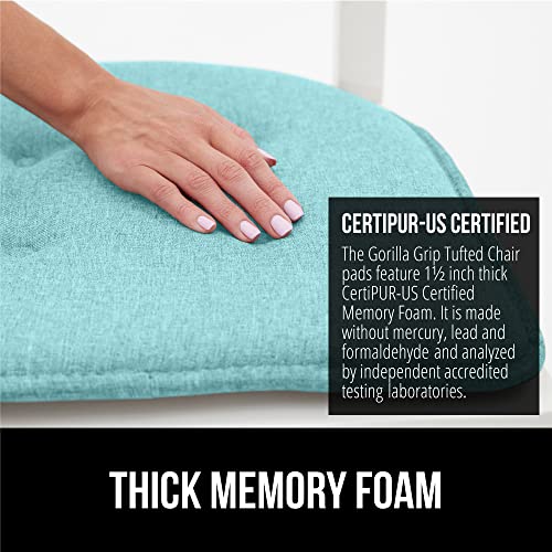 GORILLA GRIP Slip Resistant Chair Cushions, Memory Foam, Set of 2, Beige W525