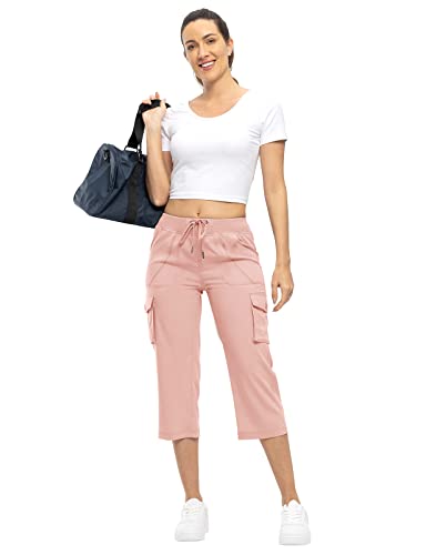 TBMPOY Women's Cargo Capris Quick Dry Hiking Pants S1977