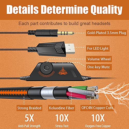 BENGOO G9000 Stereo Gaming Headset for PS4 PC Xbox One PS5, Noise Cancelling Over Ear with Mic U80966