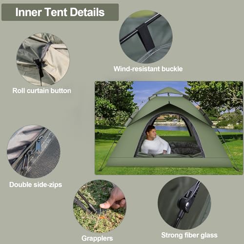 Instant Pop Up Tent for Camping 2-3 Person Waterproof O594456