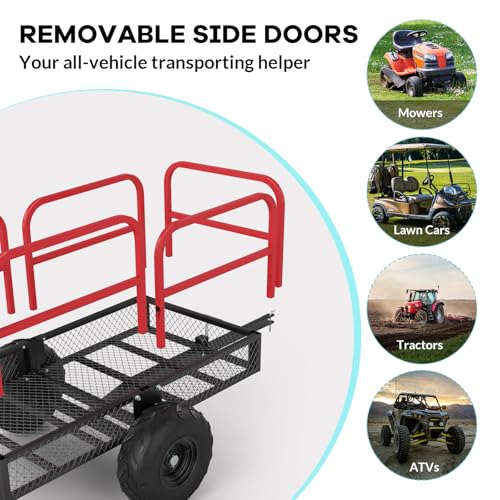 Heavy Duty ATV Dump Cart, 1700 lb Steel Utility Trailer B2285