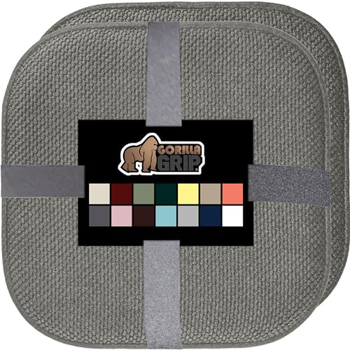 GORILLA GRIP Slip Resistant Chair Cushions, Memory Foam, Set of 2, Beige W525