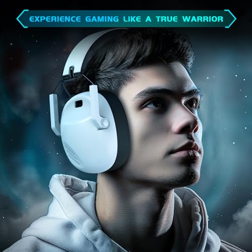 Wireless Gaming Headset with Noise Canceling Mic for PS5, PS4, PC, Switch - Black P129